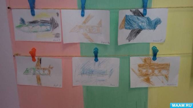 Занятие по рисованию во второй младшей группе на тему «самолеты летят»