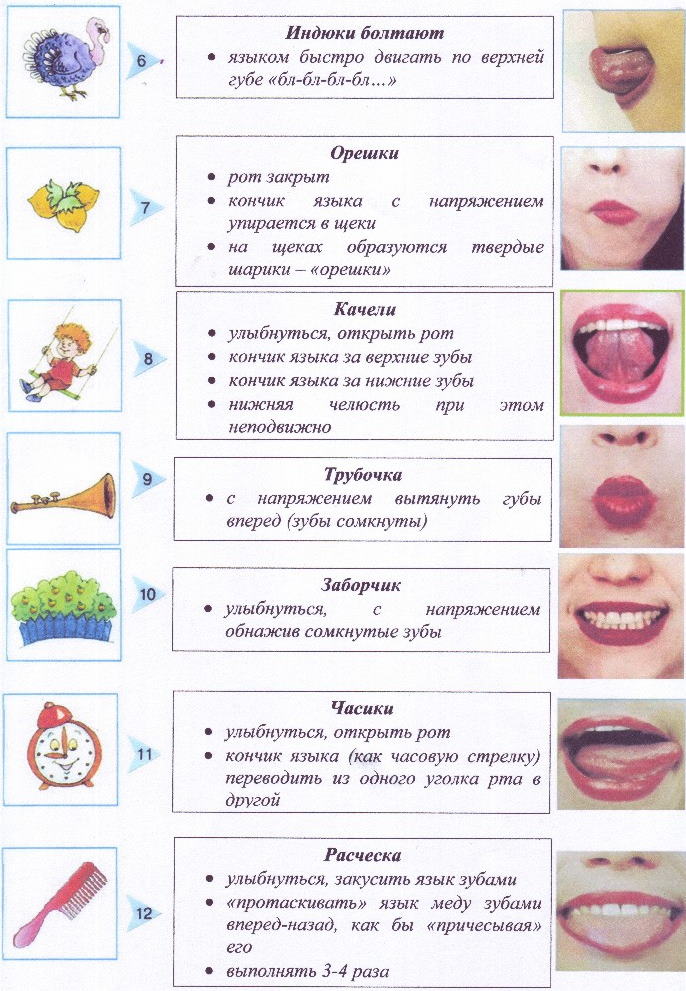 Упражнения для развития мышц языка