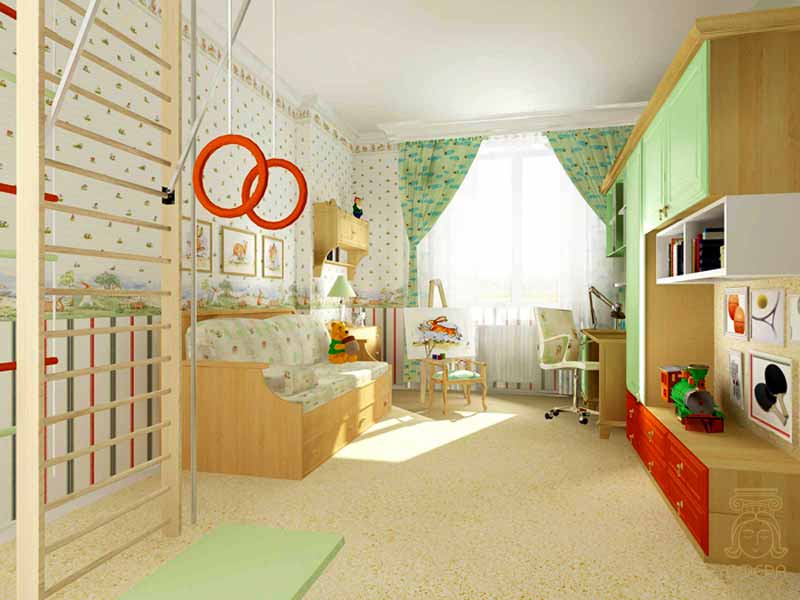 Детская комната для троих детей: нюансы в оформлении интерьера, фото примеров
