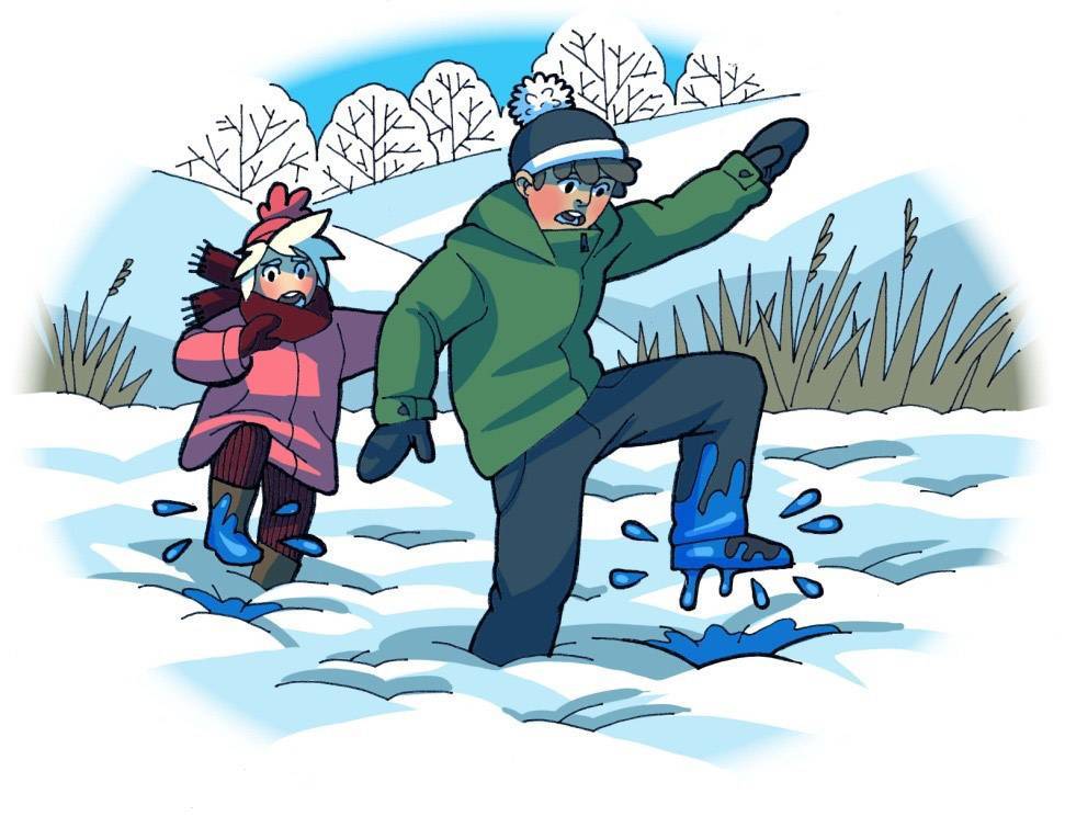 Правила поведения детей на льду?, безопасность зимой и весной