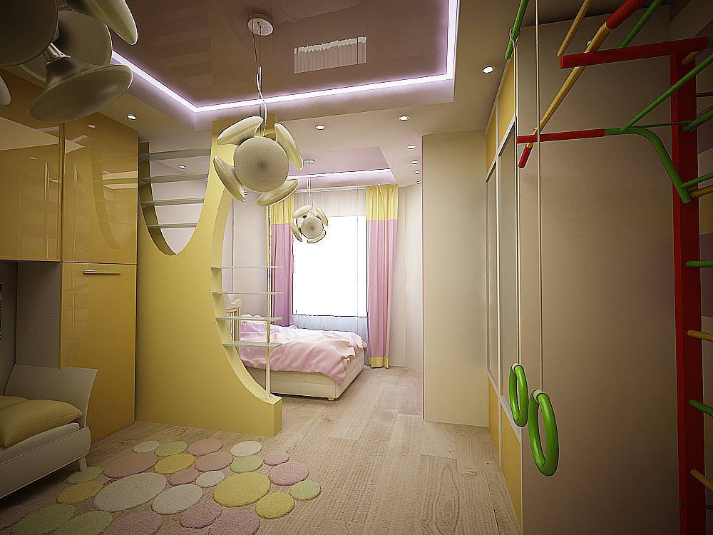Зонирование комнаты для родителей и ребенка (80 фото) - идеи детской и гостиной, спальни и детской в одной комнате
