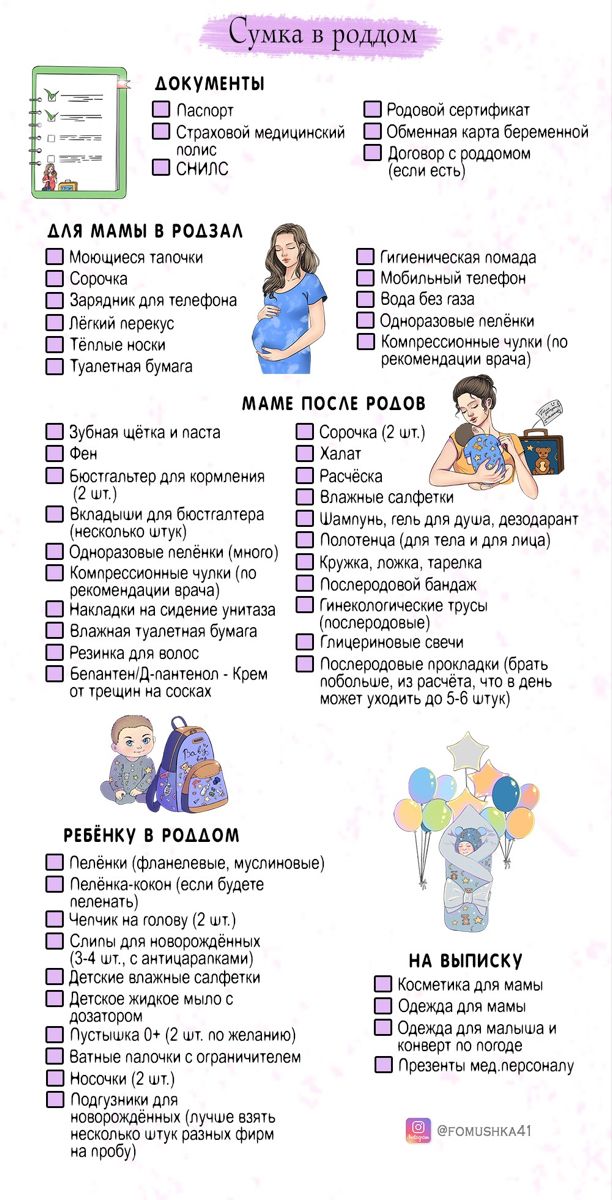 Необходимое в роддом — роддом №27