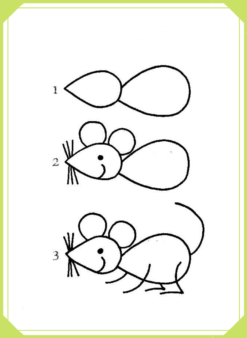 Рисование животных поэтапно для детей-дошкольников: как научить, схемы и алгоритм