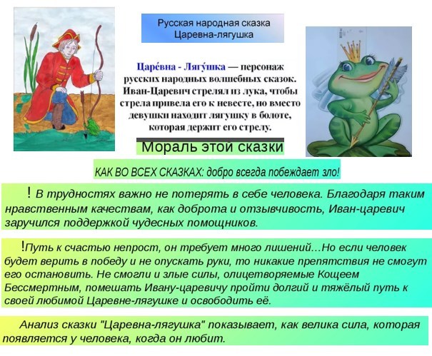 Сказка царевна лягушка о чем эта. "царевна-лягушка": описание, герои, анализ сказки