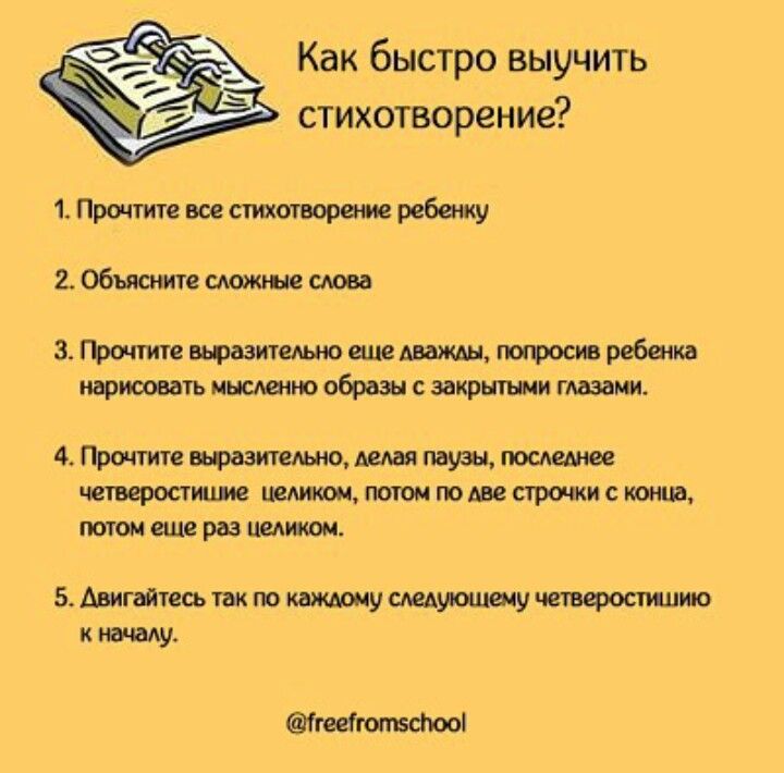 Как выучить стих за 5 минут: простой способ запоминания наизусть - сайт о