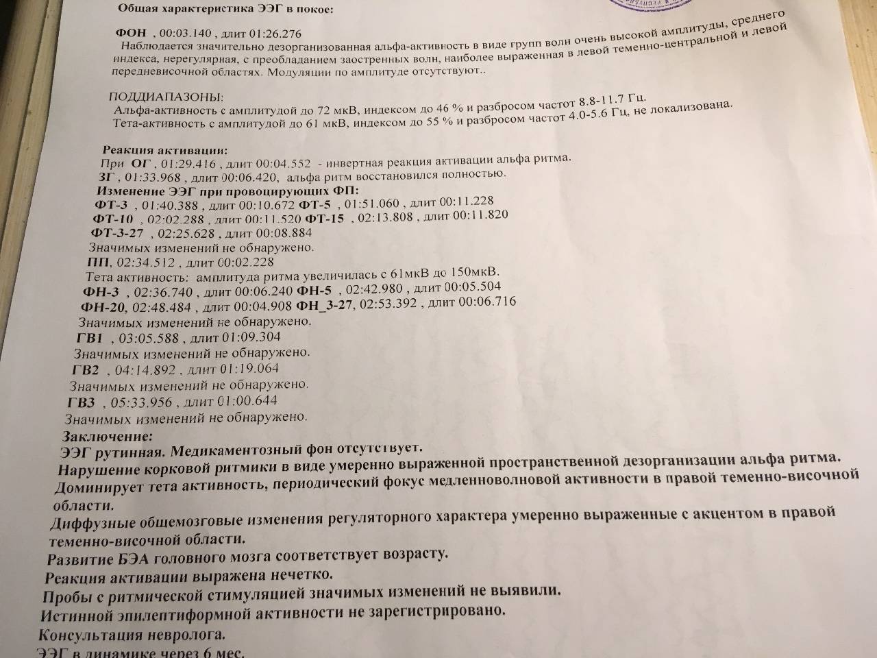 Нормы ээг у детей и взрослых