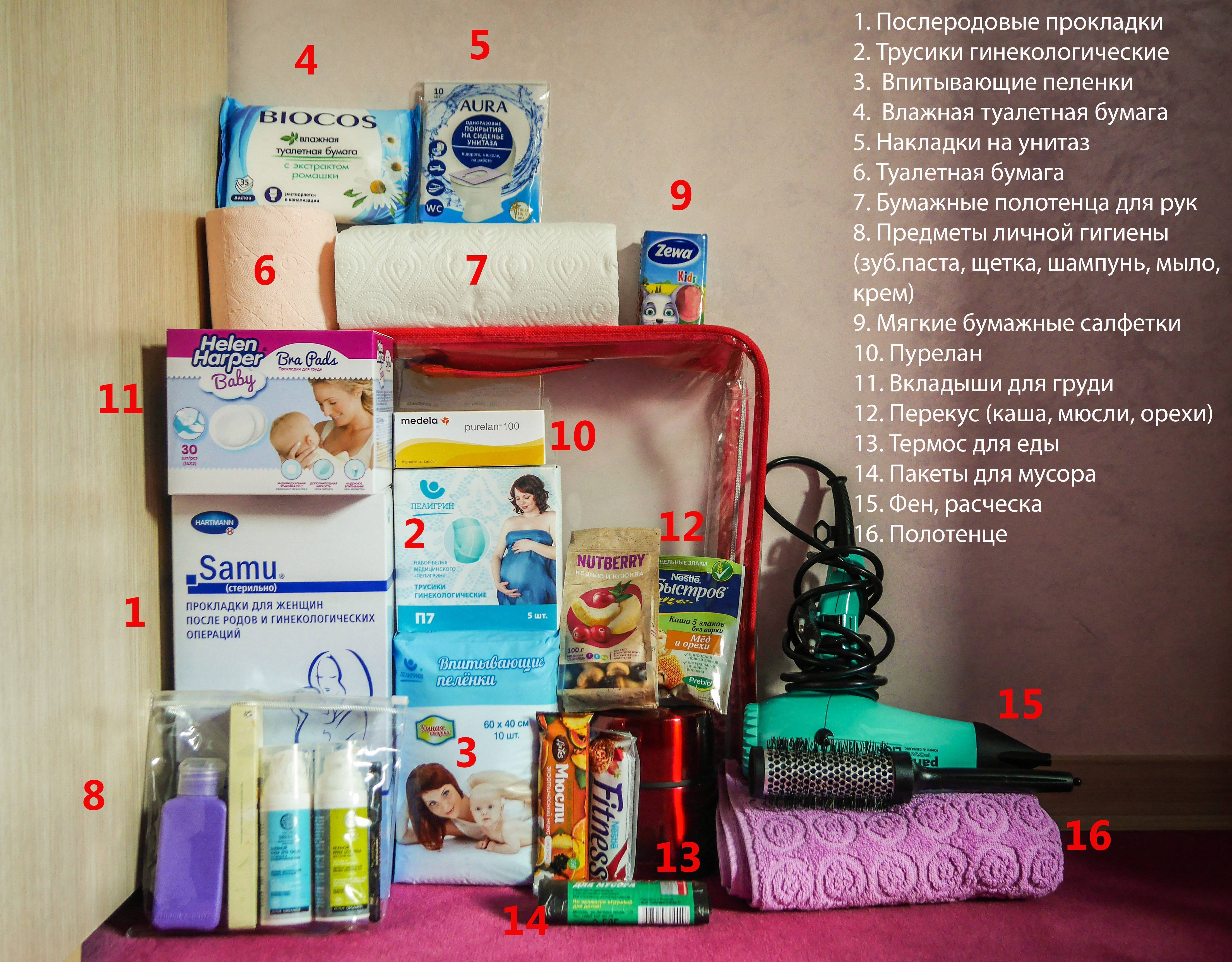 Что взять в роддом? список вещей для будущих мам