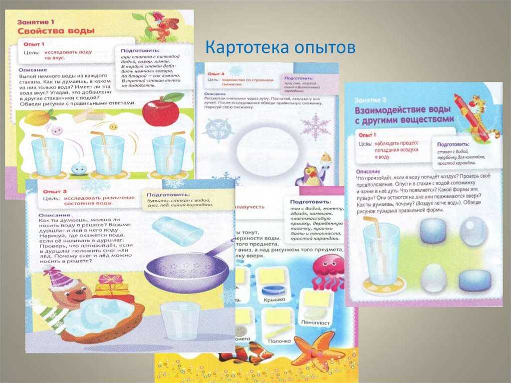 Картотека по опытно-экспериментальной деятельности | детство-гид
