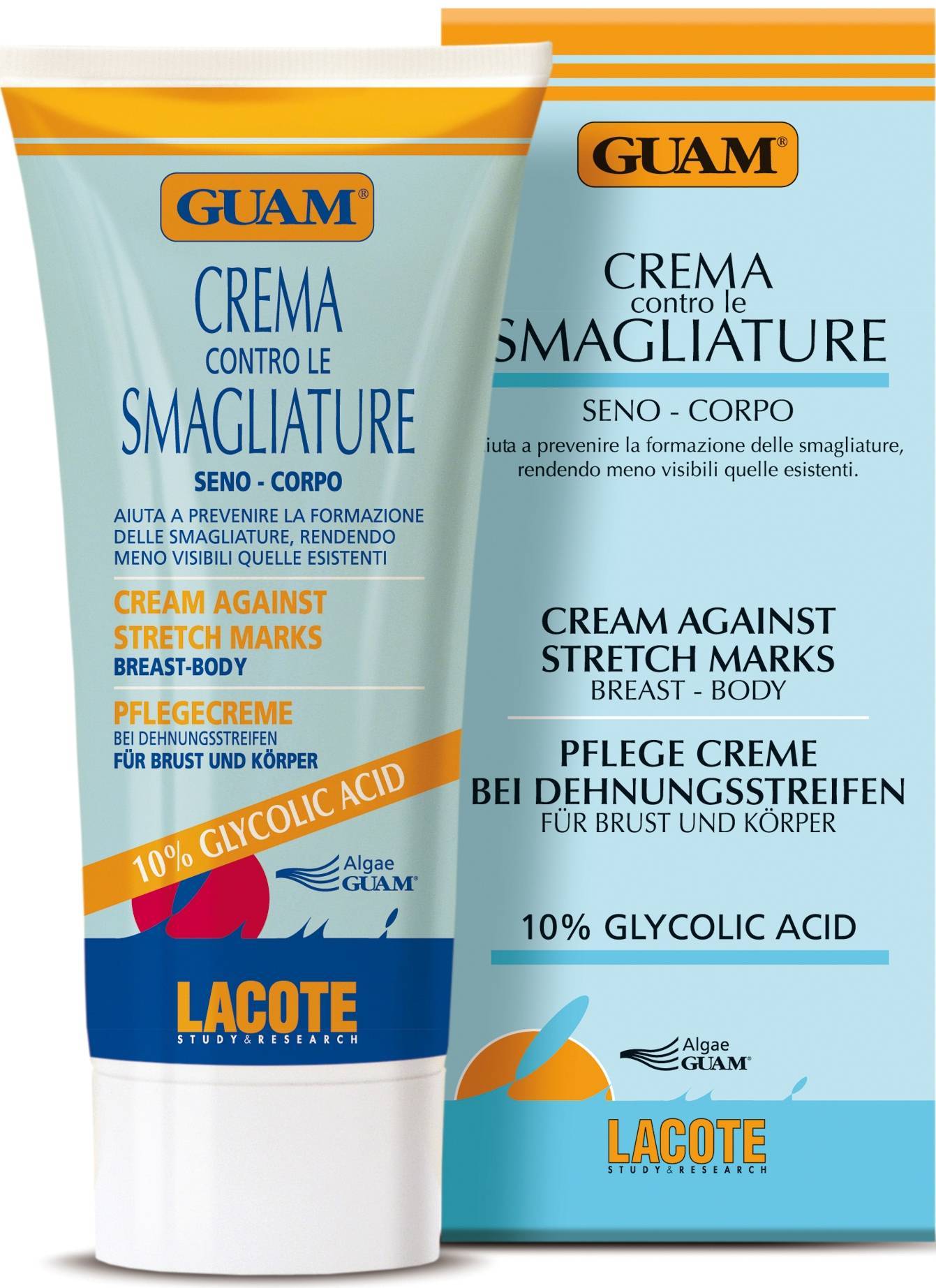 Серия кремов guam с гликолевой кислотой против растяжек: состав, принцип действия, применение при беременности