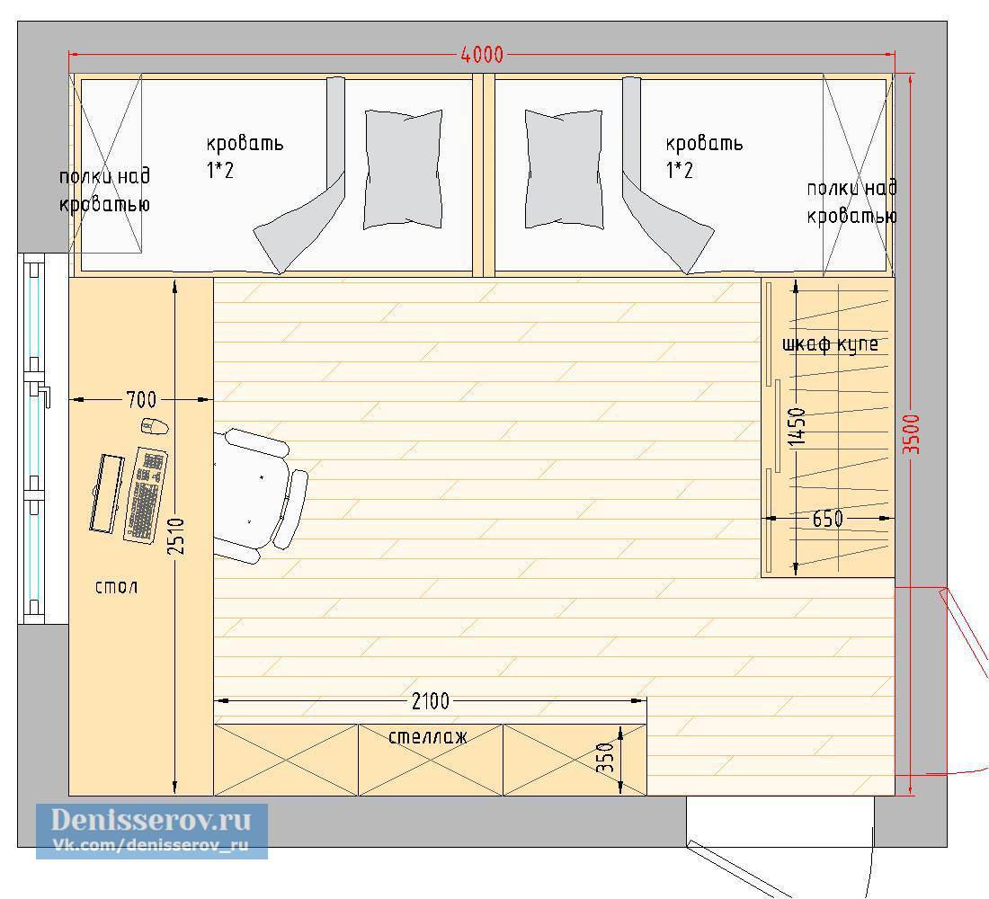 Детская 15 кв. м.: планировка комнаты с примерами обустройства и дизайнаварианты планировки и дизайна