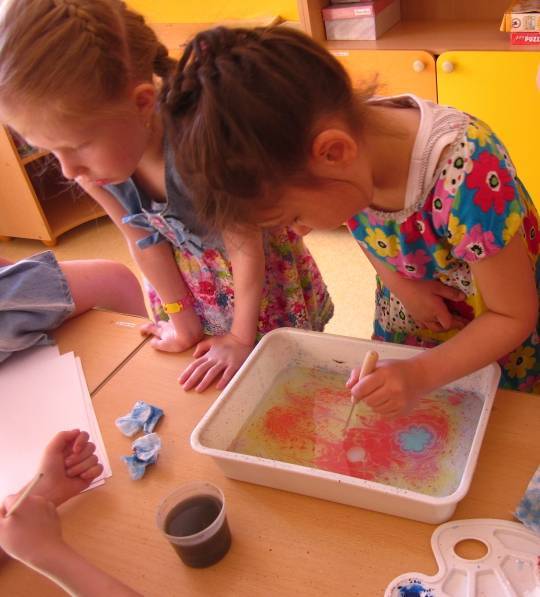 Техника рисования «эбру» детям для дома и в детском саду