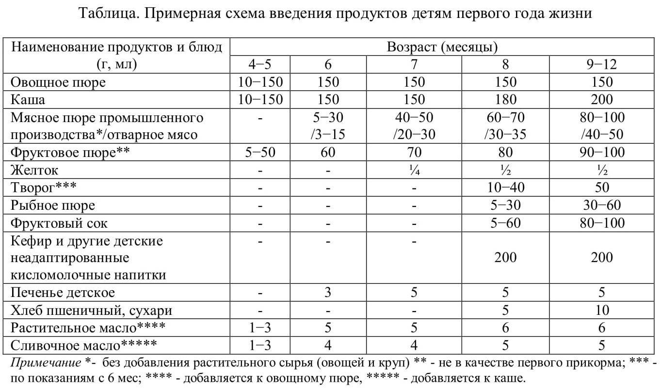 Первый овощной прикорм для ребенка с анемией