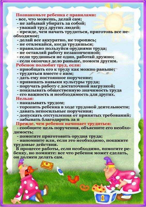 Организация трудовой деятельности дошкольников