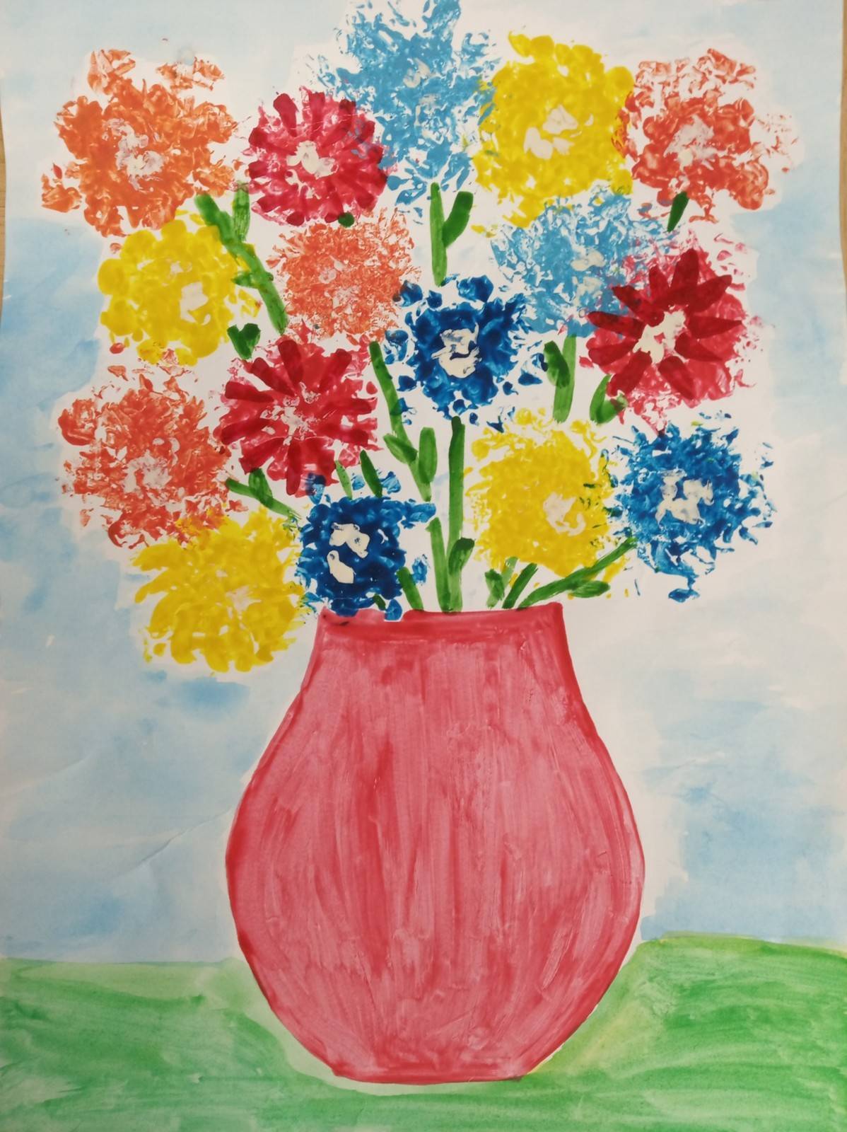 Конспект по рисованию для детей 5-6 лет "цветы в вазе"