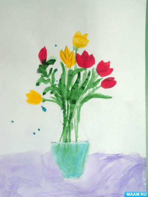Конспект занятия в подготовительной группе по изо «ваза с цветами». воспитателям детских садов, школьным учителям и педагогам - маам.ру