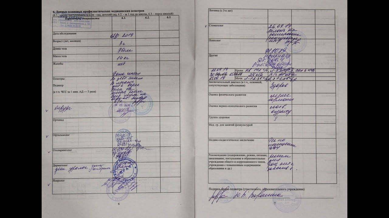 Каких врачей нужно пройти для детского сада и перечень анализов