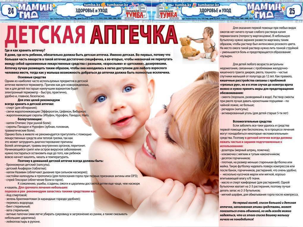 Аптечка для новорожденных: список необходимого для дома