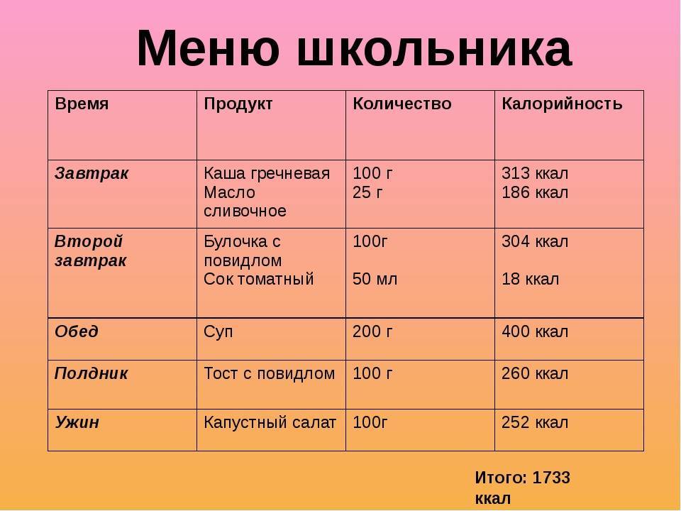 Правильное питание школьника: нормы воз и советы родителям