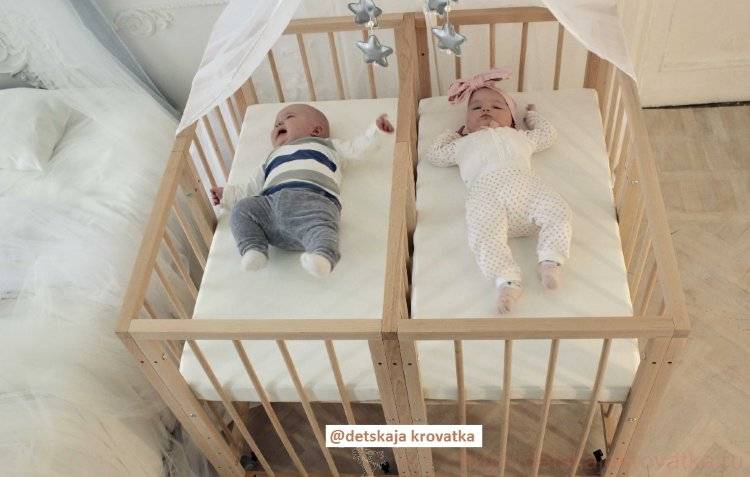 Кроватка для двойни новорожденных, выбор детских кроватей