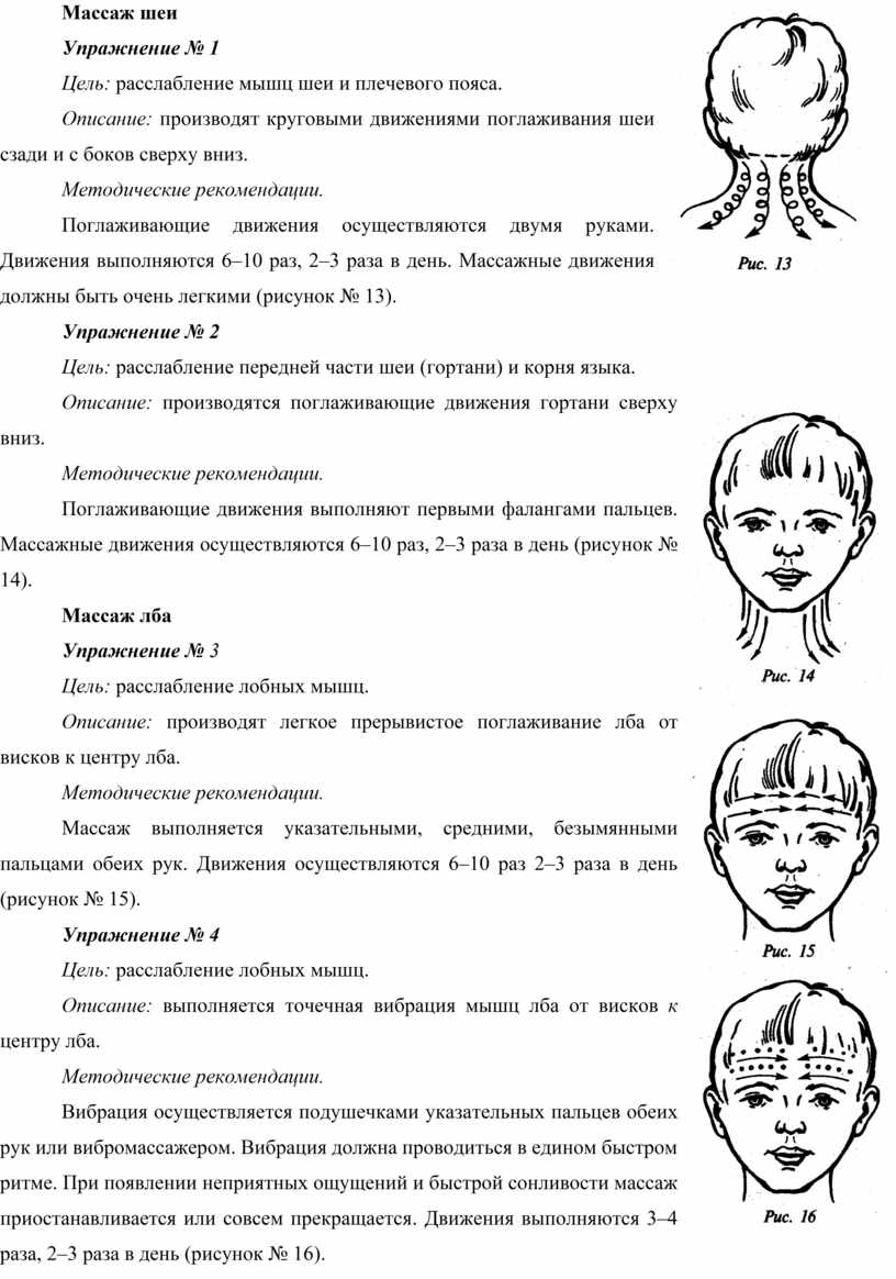 Логопедический массаж лица в картинках