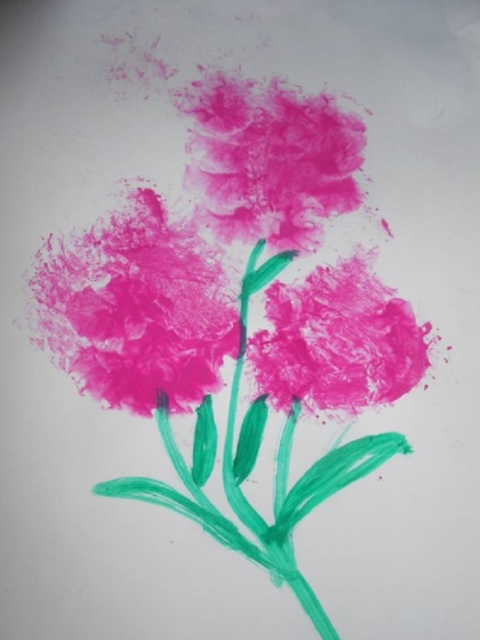 Расцвели красивые цветы: рисование в средней группе, нод поэтапно красками
