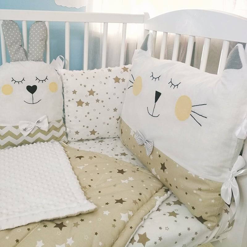 Бортики в кроватку для новорожденных: наши инструкции