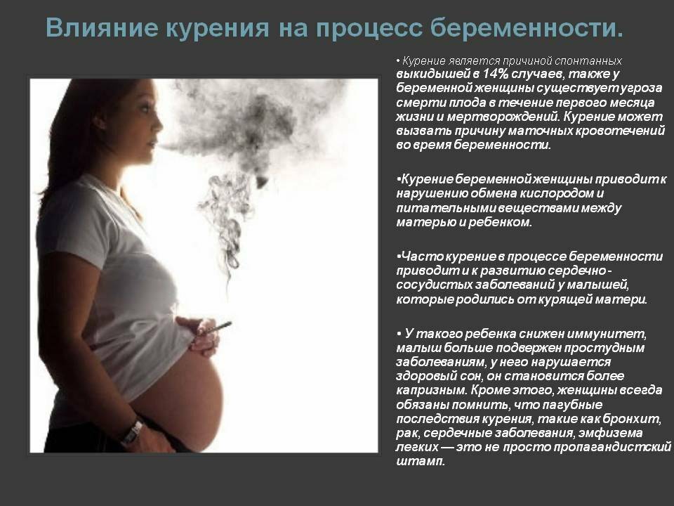 Как курение влияет на беременность