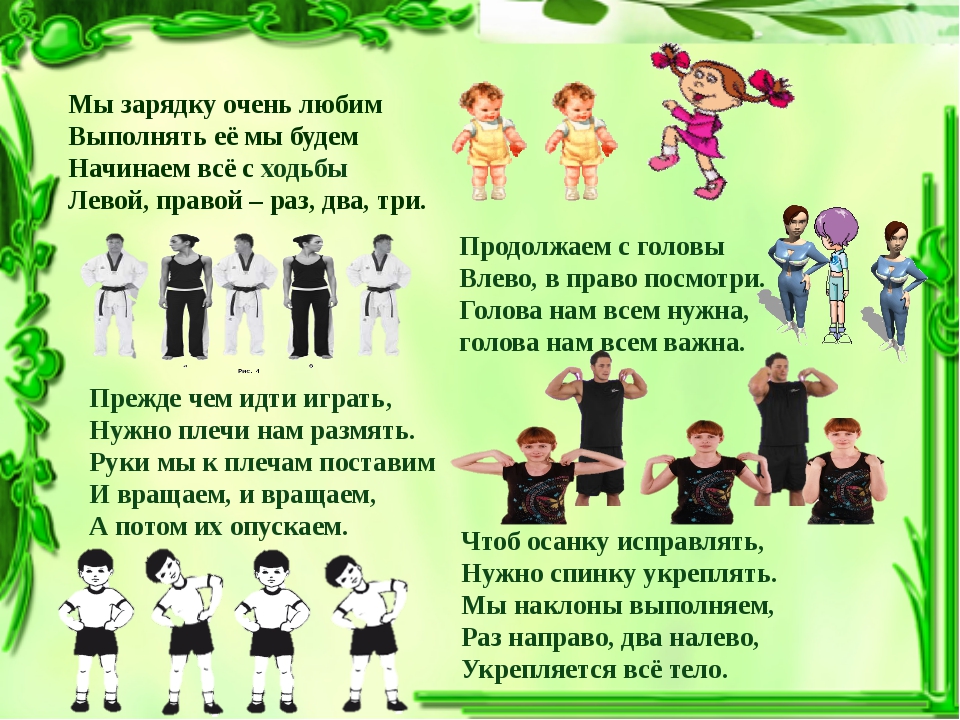 Комплекс утренней зарядки для детей с музыкой