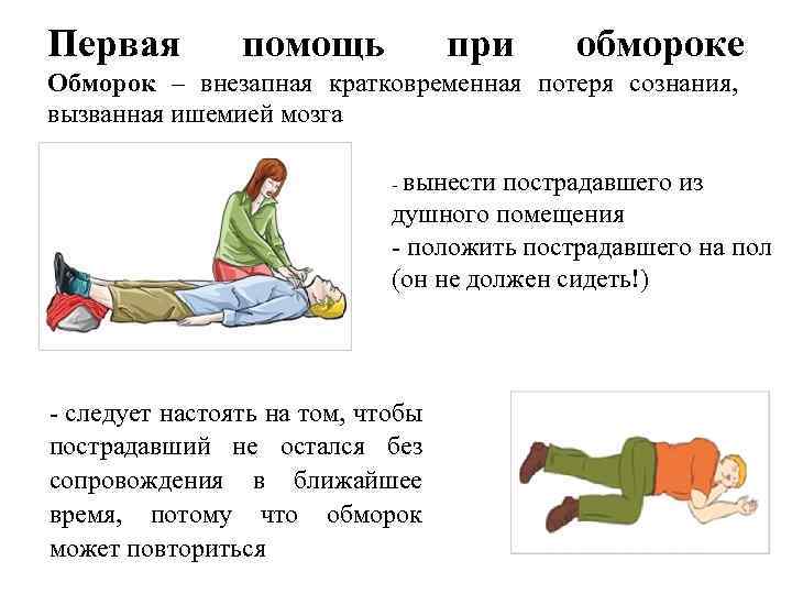 Причины потери сознания, первая помощь при обмороке - medside.ru