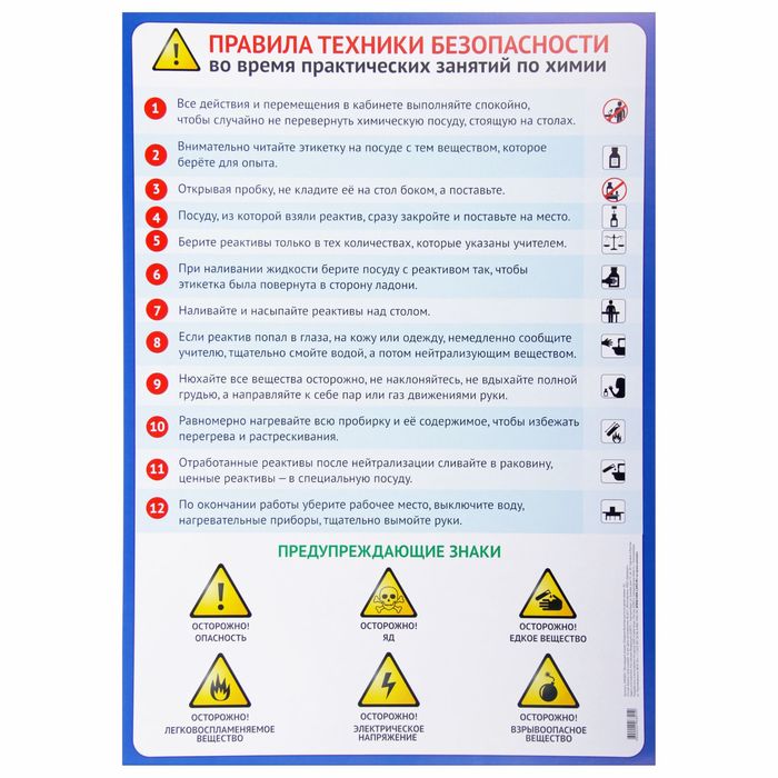Презентация, доклад на тему техника безопасности в кабинете химии