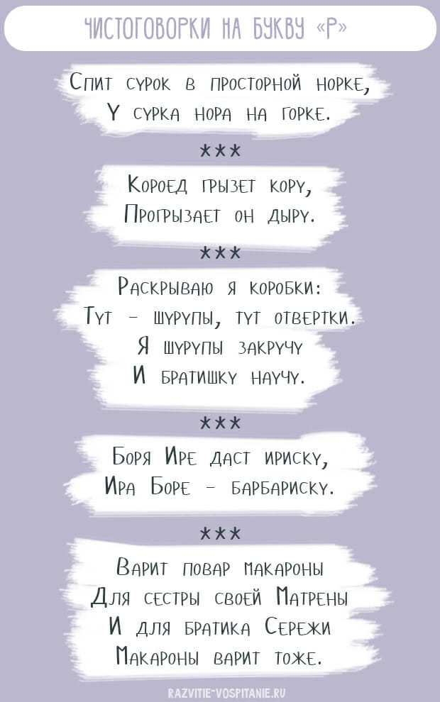 Как быстро научить ребенка говорить букву р