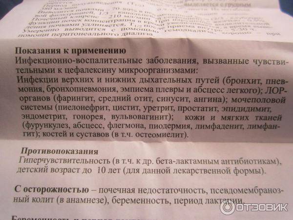 Суспензия "цефалексин": инструкция по применению для детей, отзывы :: syl.ru