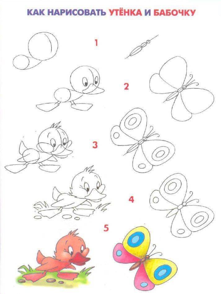 Поэтапно рисование для детей: как научиться дошкольникам, уроки, простые схемы
