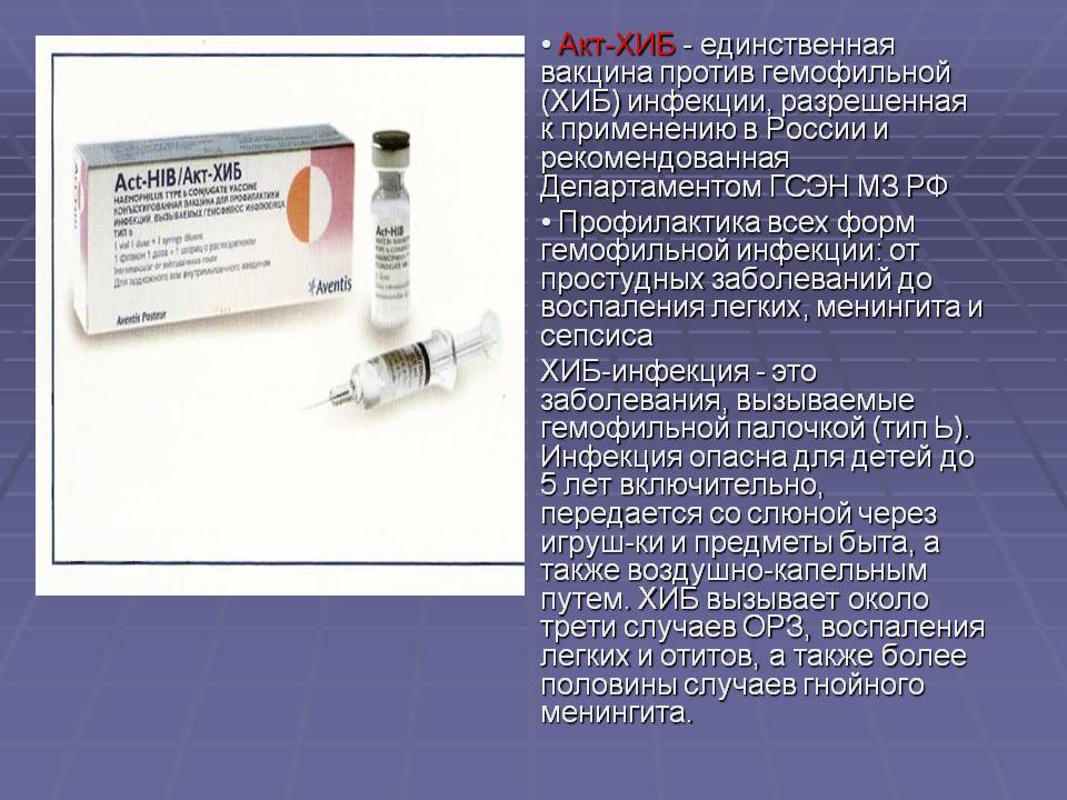 Вакцинация против менингококковой инфекции (менактра, сша)
