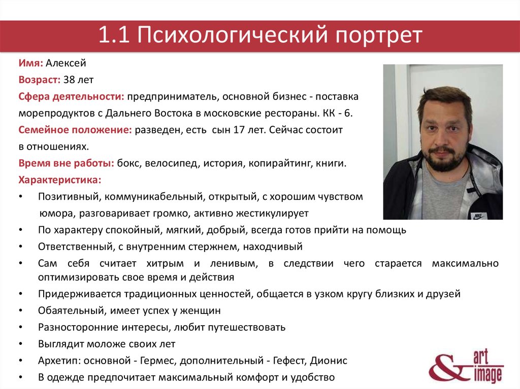 Составление психологического портрета личности: пример как написать, образец