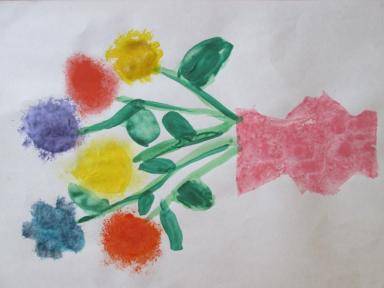 Конспект нод по рисованию в средней группе "красивые цветы для мамы"