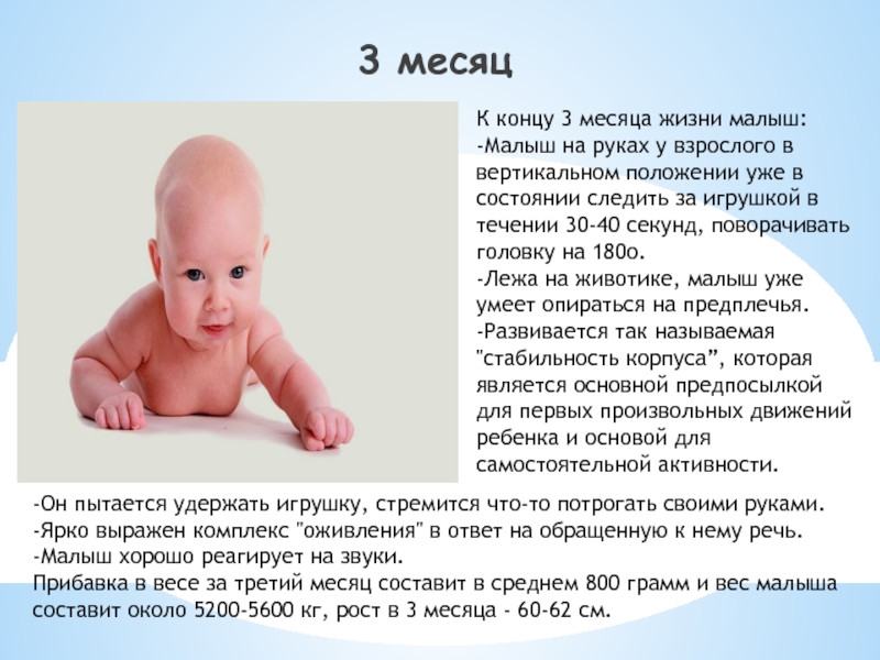 Когда ребенок начинает держать голову самостоятельно