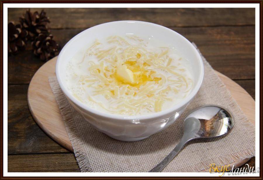 Молочный суп — как приготовить с вермишелью или лапшой по пошаговым рецептам с фото