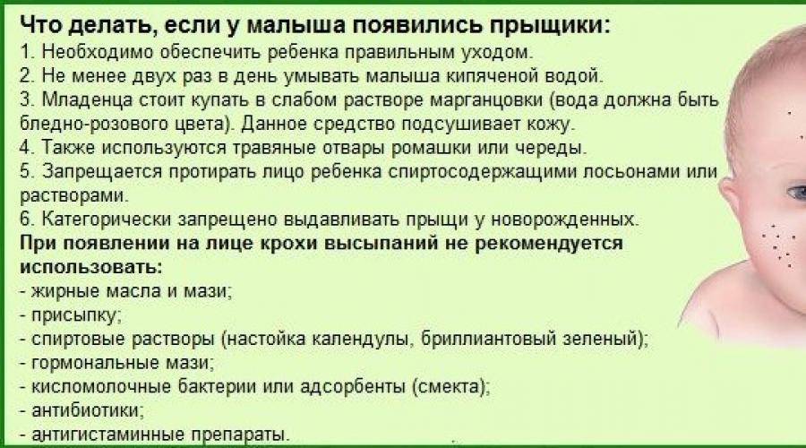 Сыпь на лице у ребенка в 1 месяц. Причины появления?