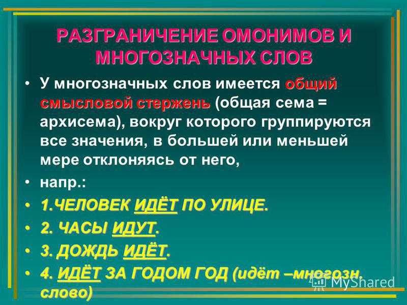 Многозначные слова – что это, как их находить в словаре и не путать с омонимами