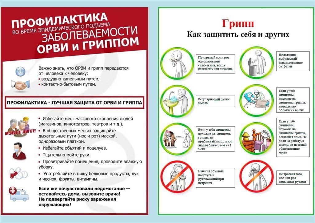 Памятка профилактики гриппа и орви для детей - 12 ноября 2019 - мбоу сош №41