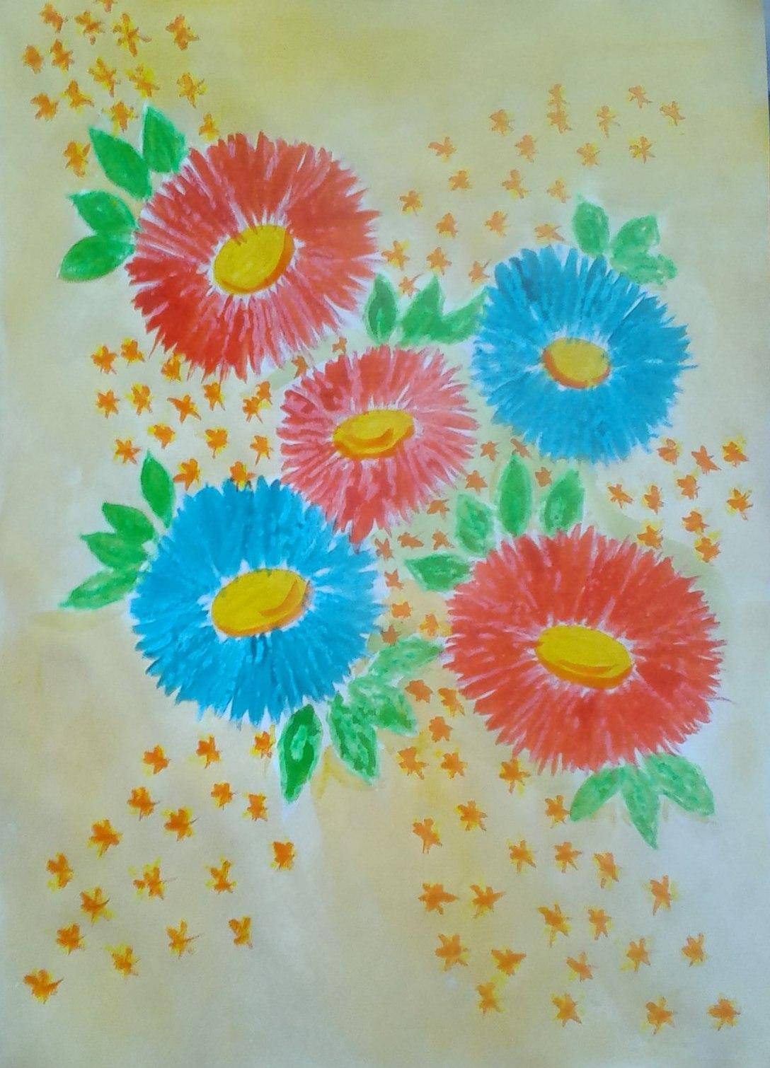 Конспект нод по рисованию с использованием нетрадиционной техники «цветы» в средней группе. воспитателям детских садов, школьным учителям и педагогам - маам.ру