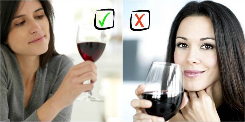 Как правильно держать бокал с вином? этикет