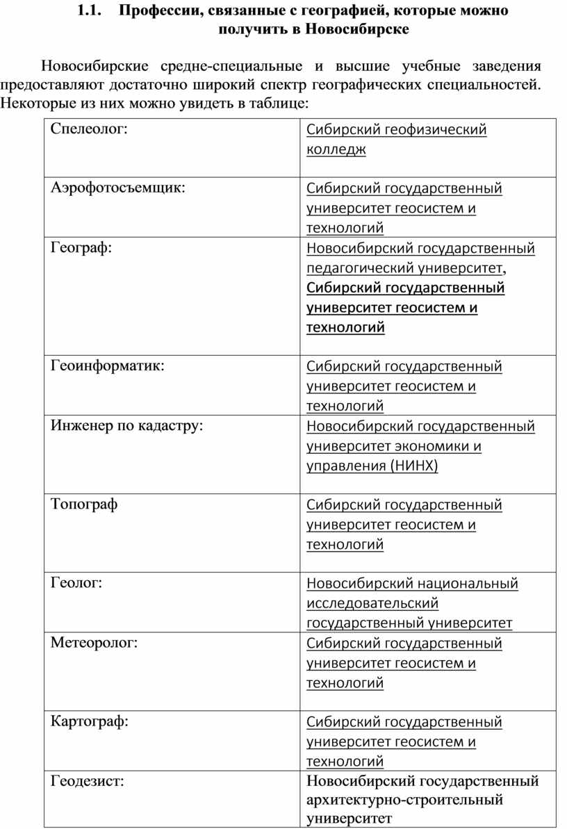 На какие профессии можно поступить с обществознанием и географией