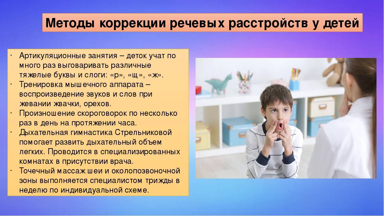 Виды и способы коррекции дефектов речи у детей