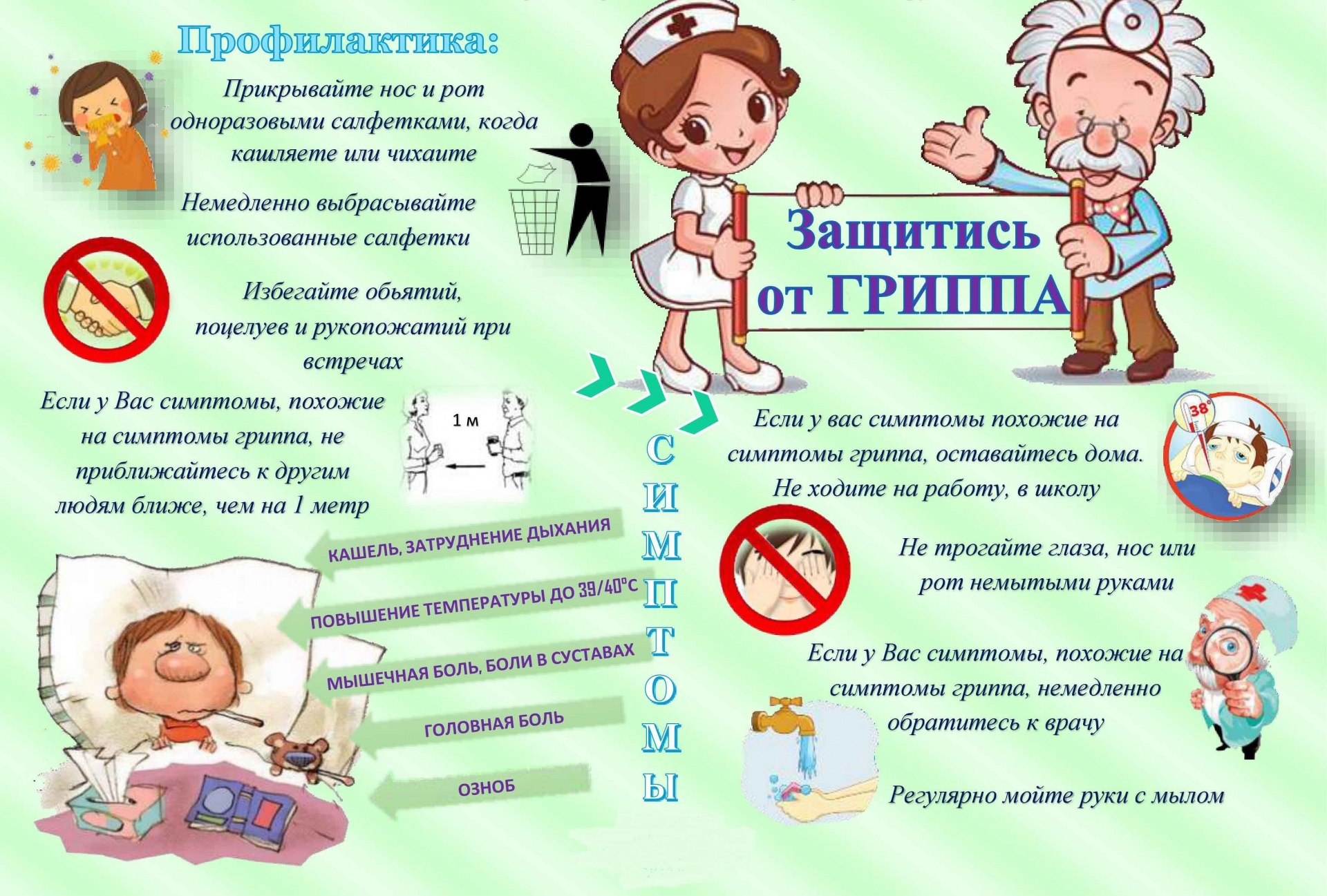 Памятка по профилактике гриппа и орви.