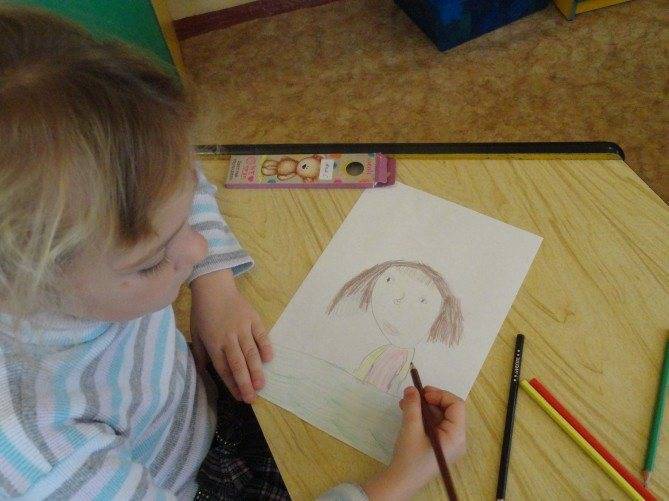 Рисование «портрет мамы» в средней группе доу поэтапно: техники исполнения