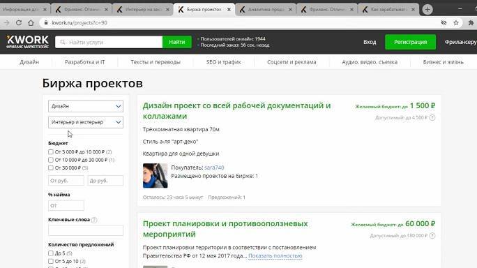 Кворк биржа проектов