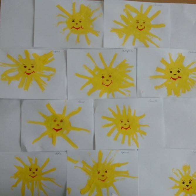 Уроки рисования во второй младшей группе на тему «Светит солнышко»