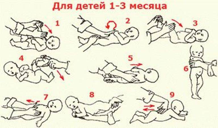 Гимнастика и массаж для детей 1, 2, 3 месяца | видео – жили-были